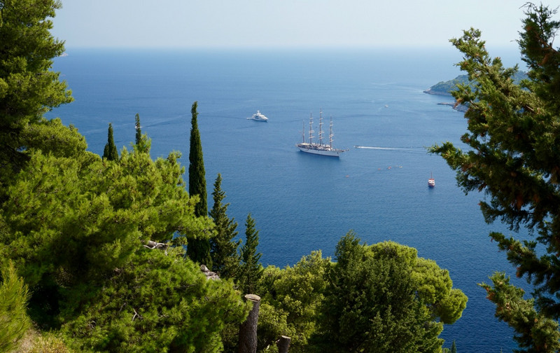 View from hillside near Dubrovnik