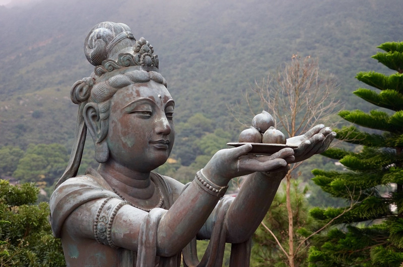 Statue at the base of the Big Buddha, Hong Kong