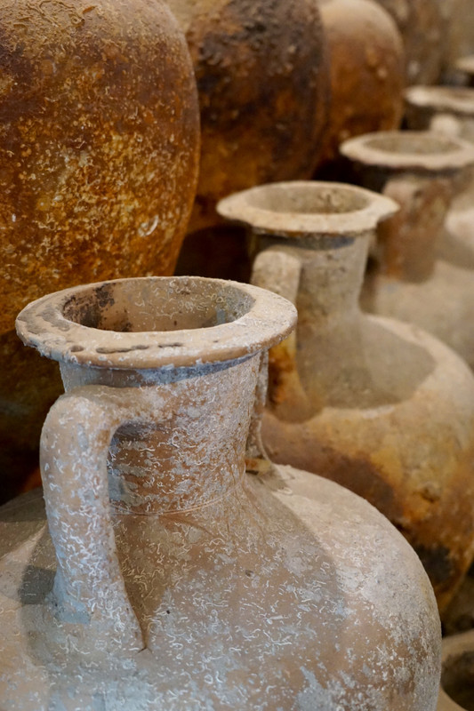 Urns from Spanish wreck, Lipari Archaeological Museum