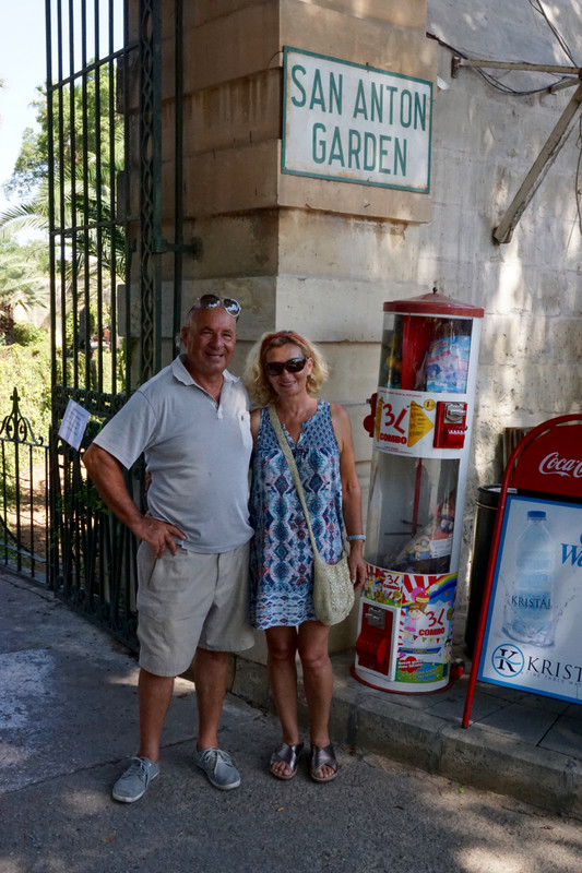With Louis at the entrance to San Anton Gardens