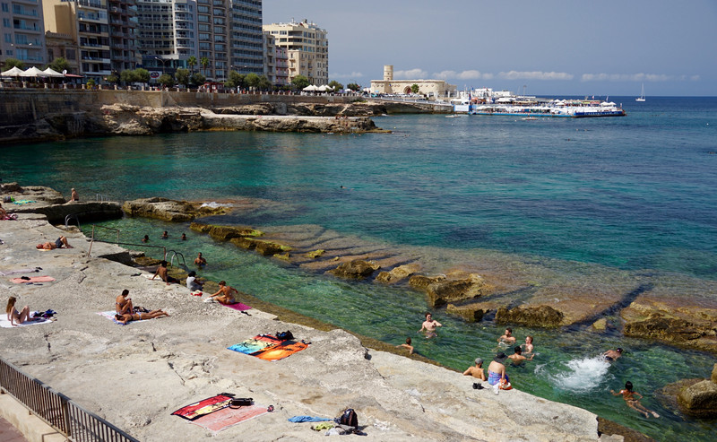 Saturday afternoon on the waterfront at Sliema