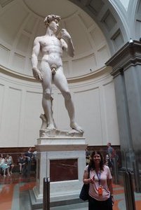 Florence - Jody at Galleria dell' Accademia "The David" 