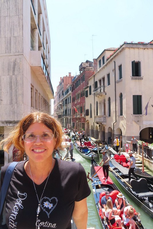 Venice - Jody With Lots of Gondolas