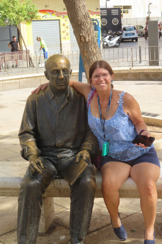 Views of Malaga - Jody with Picasso