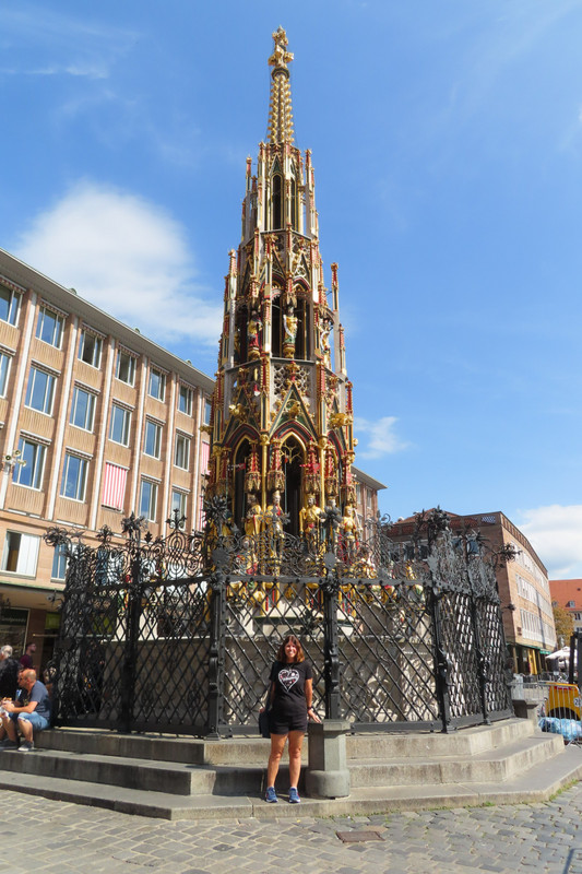 Old Town Nuremburg - Jody at Fountain