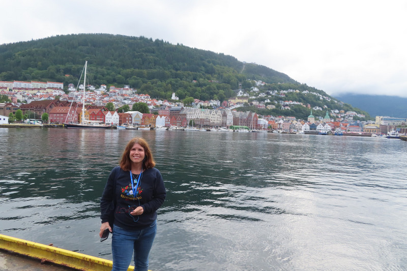 Bergen City Tour - Jody at the Harbor