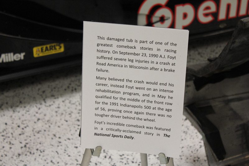 Indy Museum - A.J.Foyt Wreck Car