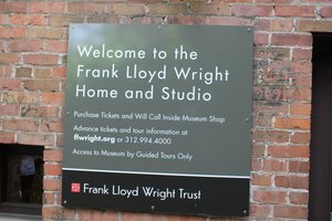 Frank Lloyd Wright House - Entrance Sign