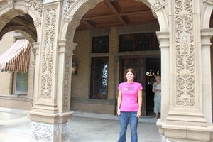 Pabst Mansion - Jody At The Entrance