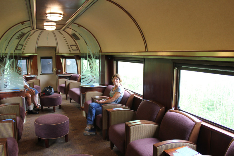 Cuyahoga Scenic Rail - Jody Inside the Parlor Car