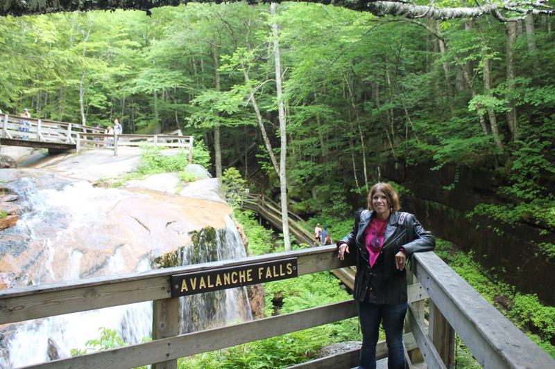 The Flume - Jody at Avalanche Falls