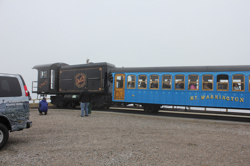 Mt Washington - Cog Railway Arrives
