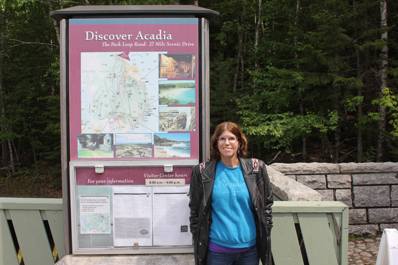 Jody at the Acadia National Park Visitors Center