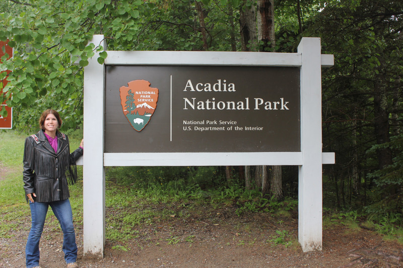 Acadia National Park - Jody At The Entrance
