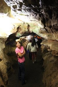 Skyline Caverns - Jody in Passage