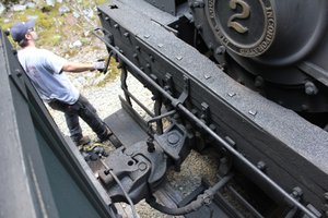 Cass Scenic Railway - Decoupling the Engine