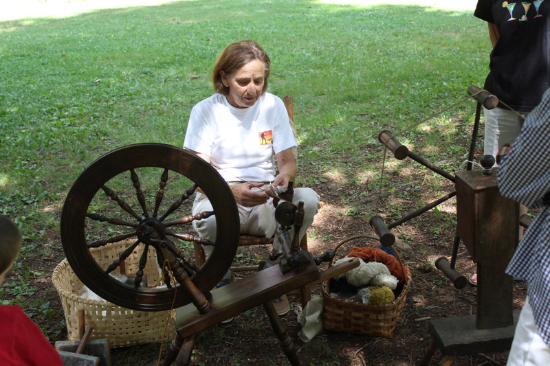 Blue Ridge Parkway - Spinner Working At Mabry Mill