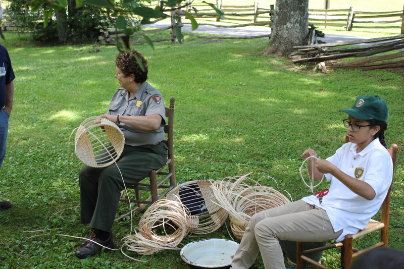 Blue Ridge Parkway - Making Baskets At Mabry Mill