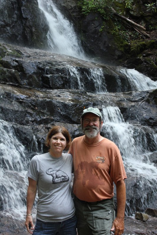 Laurel Falls - Rick & Jody At Upper Falls