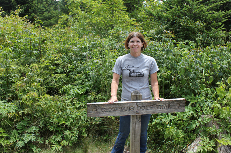 Clingmans Dome - Jody at Sign