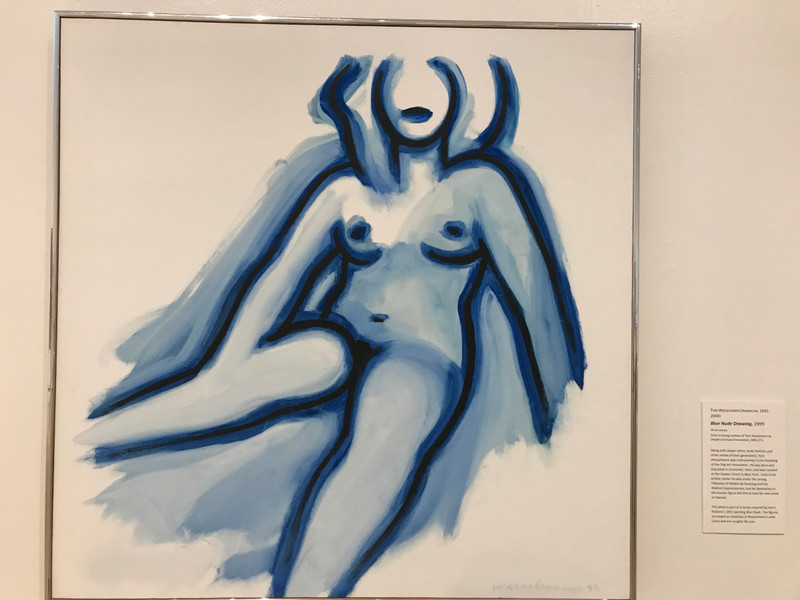 Jepson Center - Blue Nude Drawing - Tom Wesselmann