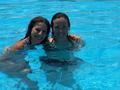Mirna & Marina in the pool