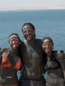 Marina, Farid & Dima covered in mud