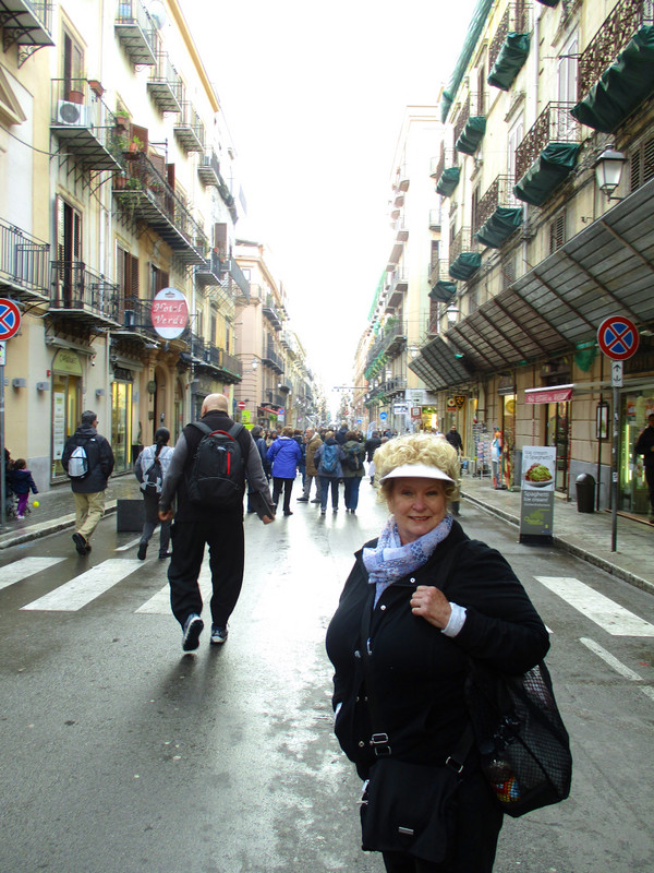 Pedestrian street in Palermo