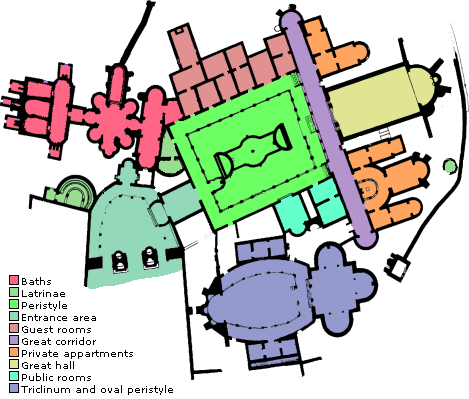 Map of the Villa Romana