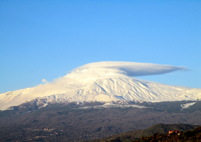 Etna sporting a halo this morning
