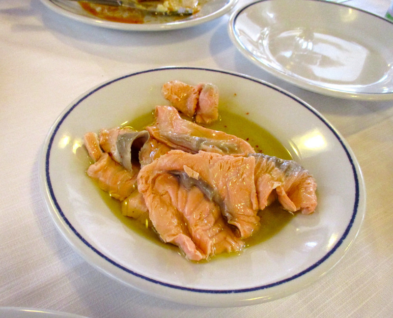 Salmon in olive oil