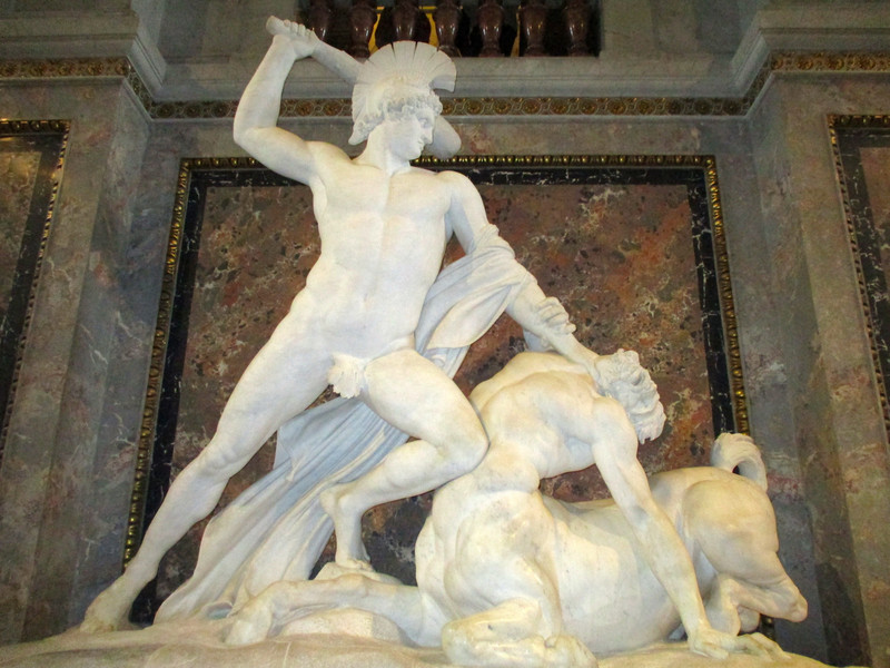 Theseus defeats the centaur