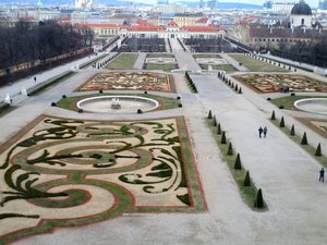 View of the gardens