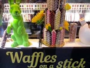 Even waffles on a stick