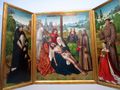 Triptych of the Lamentation with donors, Saints Dominic snd Francis  