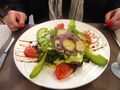 Scallops and salad at Malesherbes