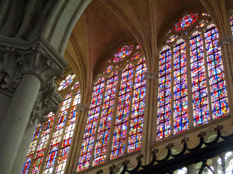 Stained glass in Tours Cathedral