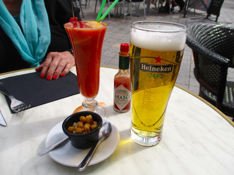 Bloody Mary and Heineken time