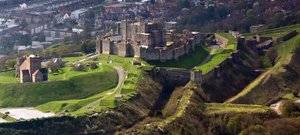 Aerial view of Dover Castle