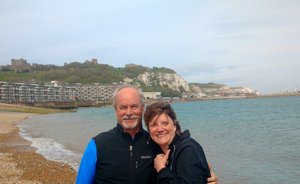 Larry and Danielle on Dover beach