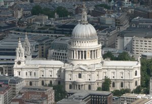 Aerial view of St. Paul's Cathedral