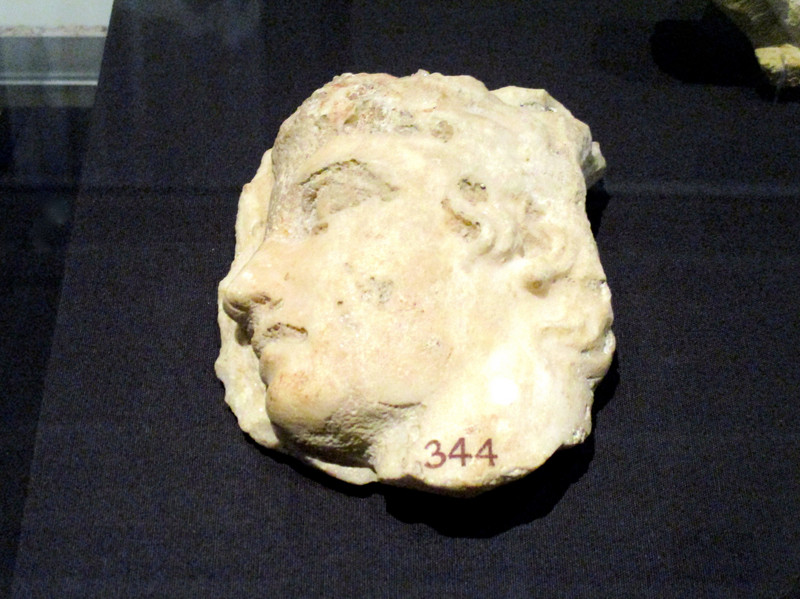 Fragment of a youth's head