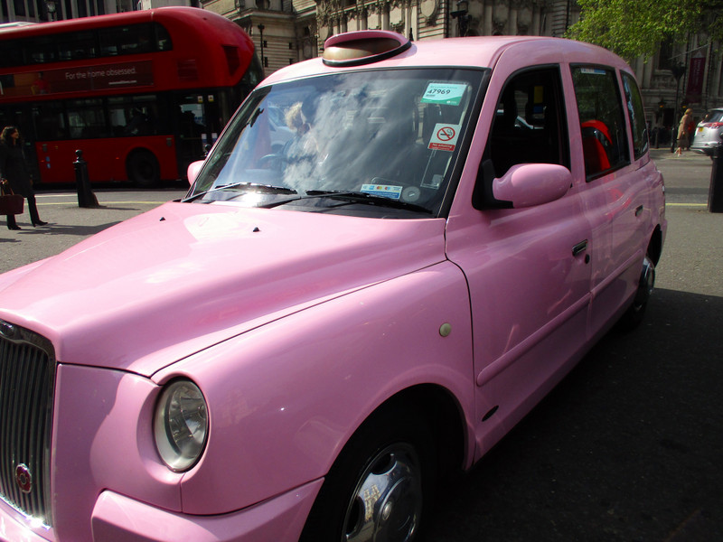 Our pink taxi