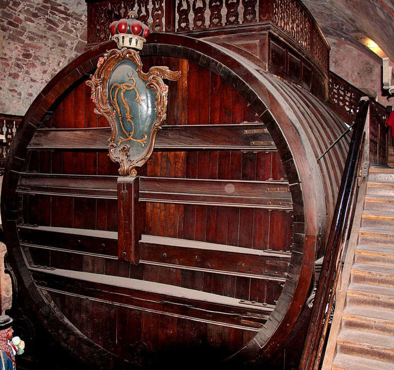 Gigantic wine barrel