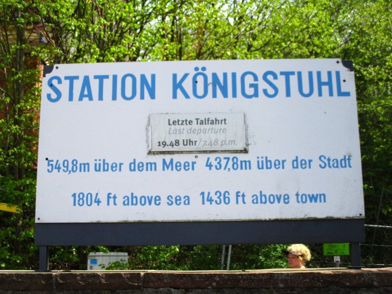 Signpost at Königstuhl station
