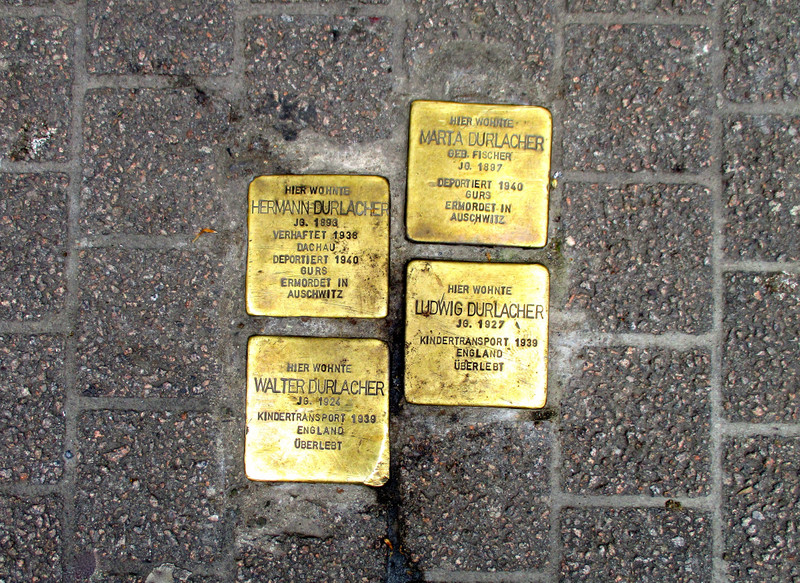 Sobering reminders in the pavement