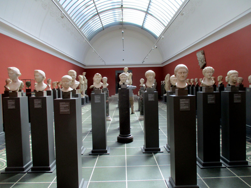 Room full of Roman heads