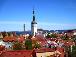 Red-tiled roofs of Tallinn