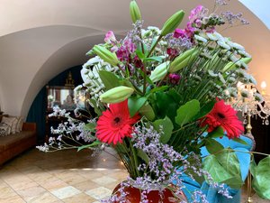 Flower arrangement, Cafe Mozart