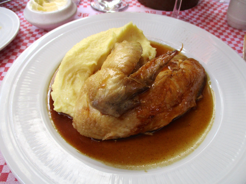 Chicken with pureed potatoes